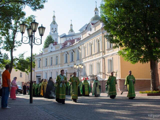 Православные христиане Витебщены встретили икону преподобного Сергия Радонежского чудотворца