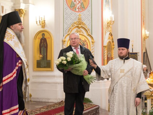Соборный молебен в день Рождества Христова в Свято-Успенском кафедральном соборе Витебска. Фоторепортаж