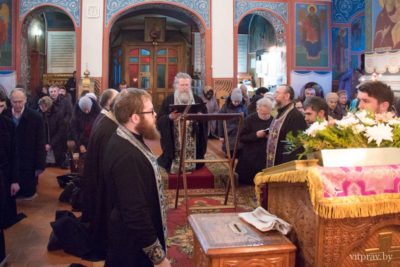 Архиепископ Димитрий совершил великое повечерие с чтением Великого канона преподобного Андрея Критского в Свято-Покровском соборе города Витебска