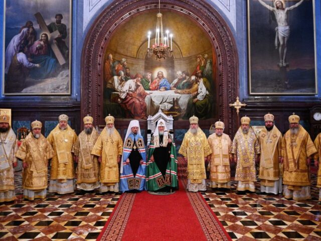Делегация Белорусской Православной Церкви приняла участие в Патриаршем богослужении в Храме Христа Спасителя