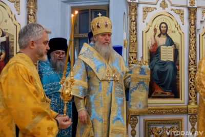 В канун праздника Сретения Господня архиепископ Димитрий совершил сенощное бдение в храме святой великомученицы Ирины