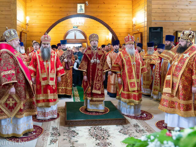 Архиепископ Димитрий принял участие в соборном архиерейском богослужении в честь принесения в дар для Гомельской епархии ковчега с частицами мощей Дивеевских святых и их иконы