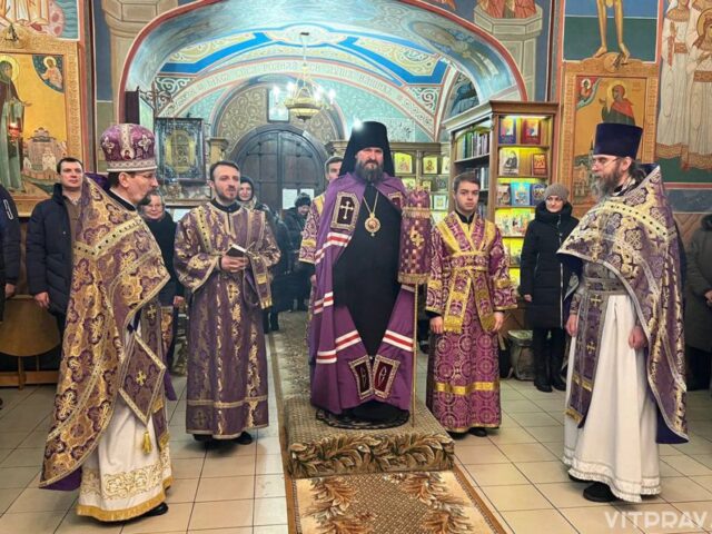 В Субботу 1-й седмицы Великого поста епископ Евсевий совершил Божественную литургию в храме Благовещения Пресвятой Богородицы города Витебска