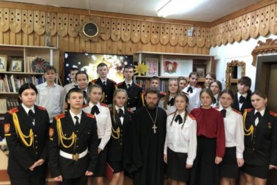Иерей Дионисий Андреев принял участие в поэтическом вечере "Свет Рождественской звезды" в Витебском кадетском училище