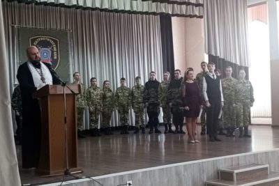 Иерей Олег Кравченко поздравил Оршанский военно-патриотического клуб «Витязь» с двухлетием со дня основания