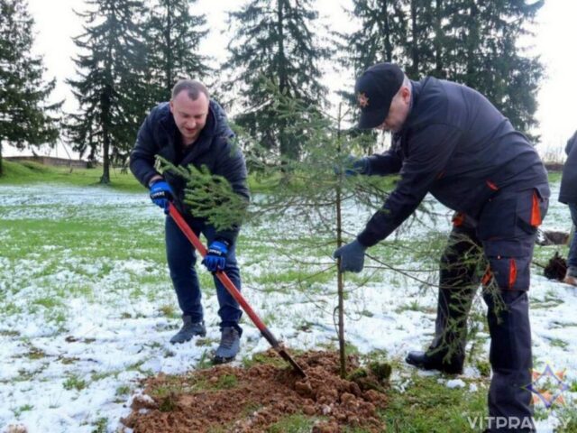 Спасатели Витебщины приняли участие в республиканском субботнике