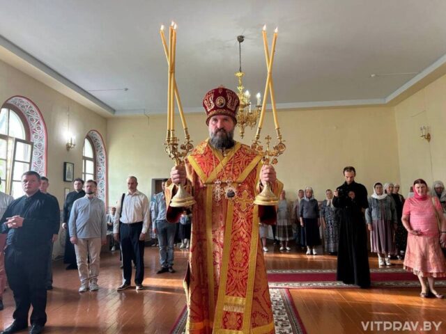 В праздник Усекновения главы Иоанна Предтечи епископ Евсевий возглавил Литургию в храме Витебской духовной семинарии