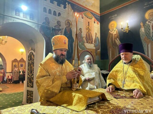 Епископ Евсевий совершил Литургию в Свято-Троицком Марковом монастыре Витебска