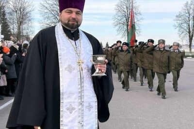 Благочинный Лепельского округа протоиерей Сергий Лешкевич принял участие в торжественной церемонии принятия военной присяги