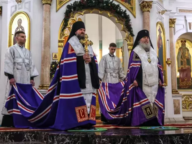 В Свято-Успенском кафедральном соборе города Витебска был совершен ежегодный Рождественский молебен