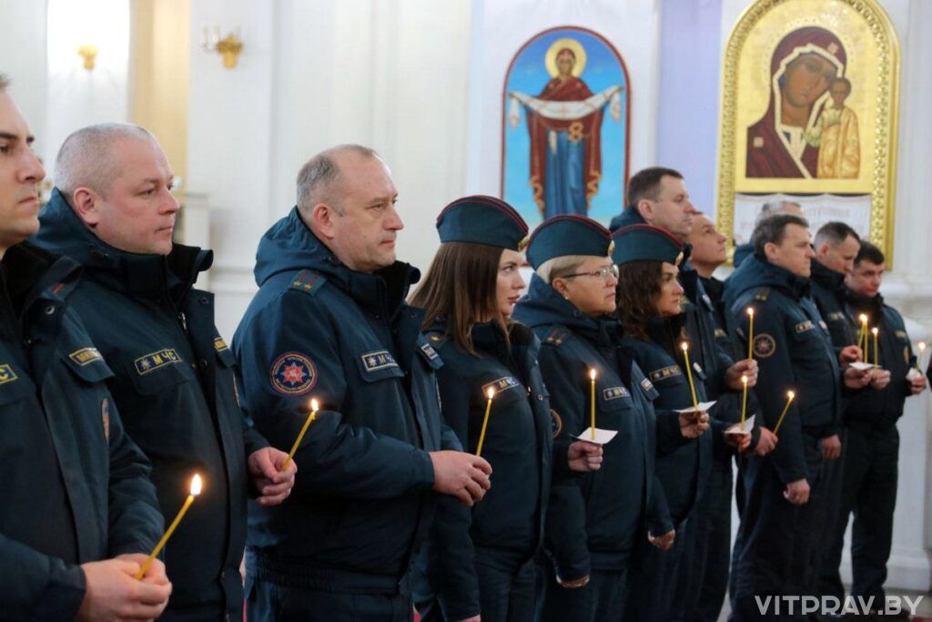 Спасатели приняли участие в молебне, посвященном прибытию в Витебск креста преподобной Евфросинии Полоцкой