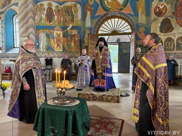 Епископ Евсевий совершил всенощное бдение в храме святого пророка Илии г. п. Бешенковичи