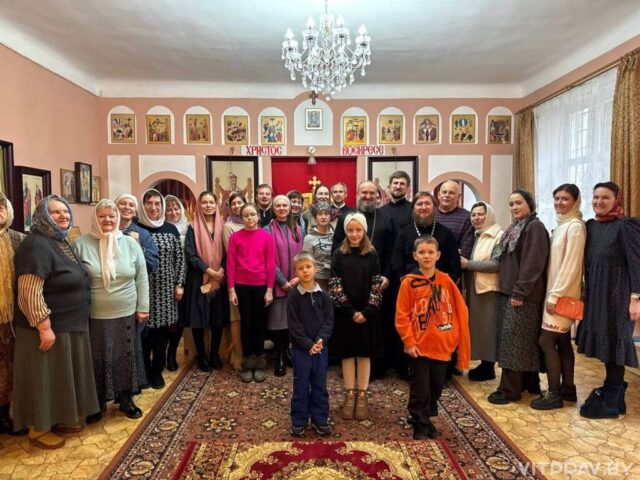Епископ Евсевий возглавил престольное торжество в домовом храме Витебского епархиального управления