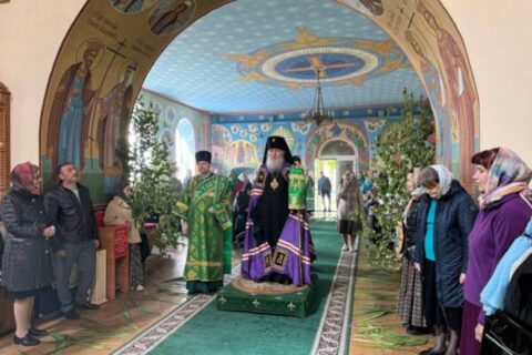 В День Святой Пятидесятницы архиепископ Димитрий возглавил Литургию в Троицком Марковом монастыре Витебска