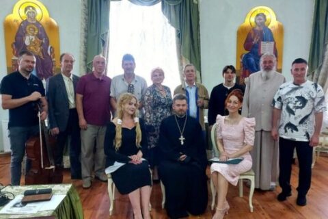 Иерей Дионисий Андреев выступил на открытии благотворительного вечера в поддержку международного фестиваля "Одигитрия"