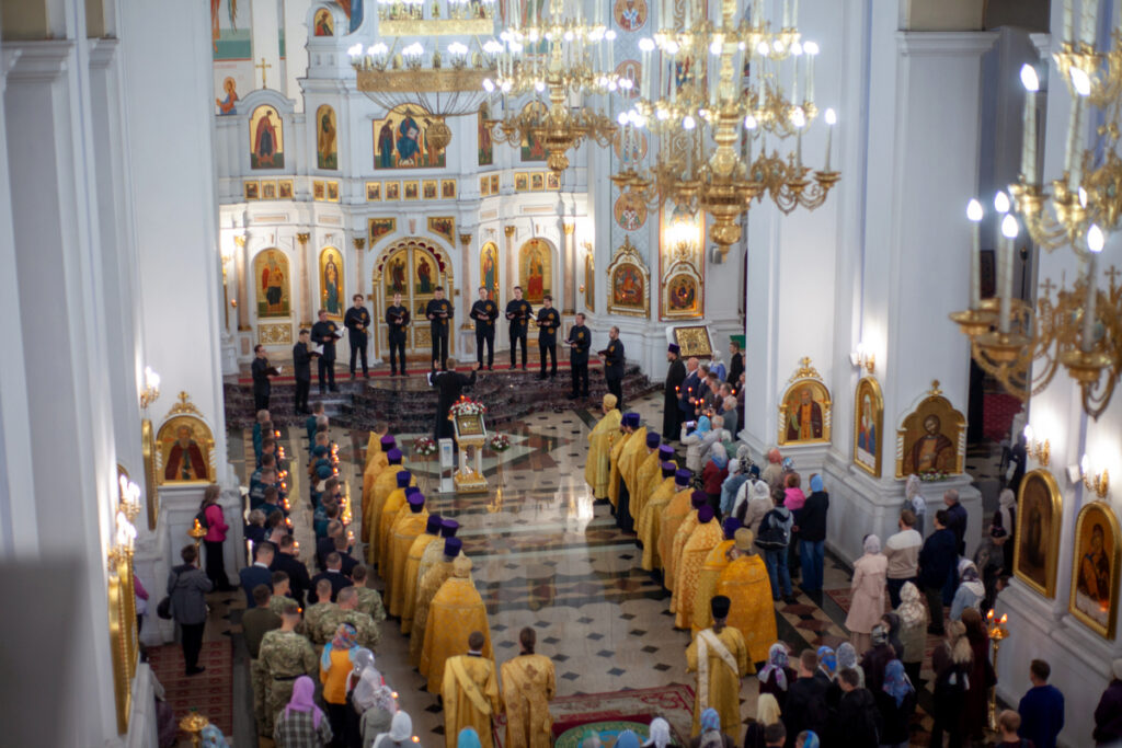 В Успенском кафедральном соборе прошел общегородской молебен "За единую Беларусь!"